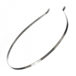 Tiara Head Band Blank Silver Plated Brass 4mm Width PK1