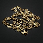 Antique Gold Chain Swirl/Diamond Shape Unfinished - 1m