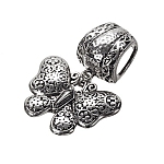 Butterfly Scarf Bail Pendant Slider 70mm Antique Silver