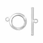 Sterling Silver 14mm Round Toggle Bar Jewellery Clasp