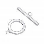 Sterling Silver 14mm Round Toggle Bar Jewellery Clasp