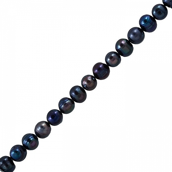 Freshwater Pearls Genuine Peacock Potato Beads 7-9mm