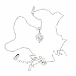 9mm Crystal Heart Pendant Necklace 18K White Gold Plated 9mm Crystal Heart Pendant Necklace 18K White Gold Plated