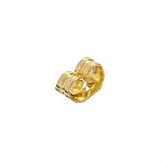 Earring Scroll Back Gold Plated Butterfly Stoppers 4mm