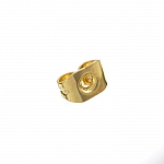 Earring Scroll Back Gold Plated Butterfly Stoppers 4mm