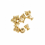 Gold Plated Ear Stud Backs Bullet Clutch Stoppers - 5mm