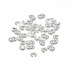 Silver Plated Crimp Bead Covers Round Findings 4mm PK50