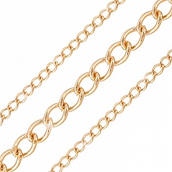 5x7mm Curb Chain Wire Rose Gold Plated Links - 1 Metre