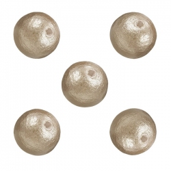 Miyuki Cotton Pearls 10mm Round Beads Beige Pack of 5