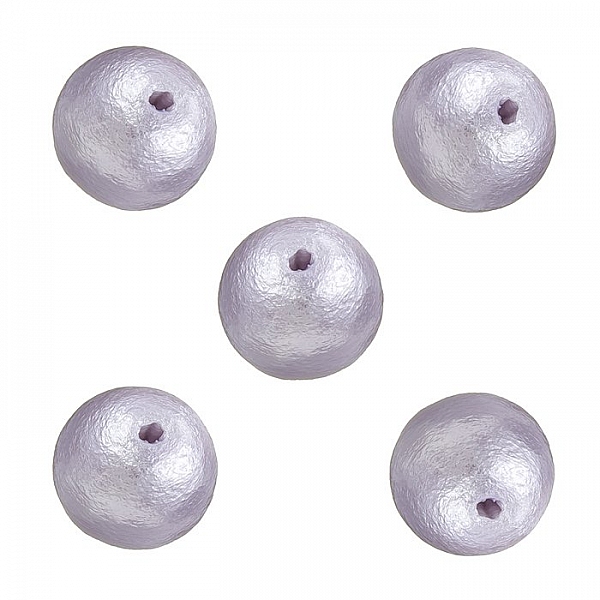 Miyuki Cotton Pearls 10mm Round Bead Lavender Pack of 5