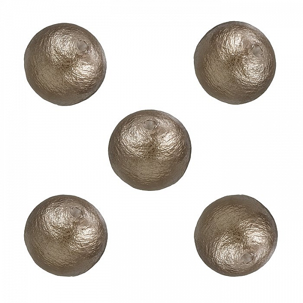Miyuki Cotton Pearls 10mm Round Bronze Beads Pack of 5