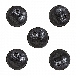 Miyuki Cotton Pearls Black 10mm Round Beads (Pack of 5)