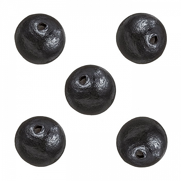 Miyuki Cotton Pearls Black 10mm Round Beads (Pack of 5)