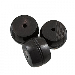 Large Black Round Barrel Resin Spacer Beads 18x25mm PK3