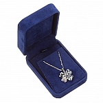 Four Leaf Clover Crystal Pendant Necklace - Amethyst