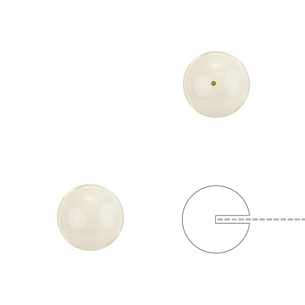 8mm Swarovski Half Drilled Pearls Round - Crystal Ivory 8mm Swarovski Half Drilled Pearls Round - Crystal Ivory