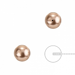 8mm Swarovski Half Drilled Pearls Round Rose Gold - PK2