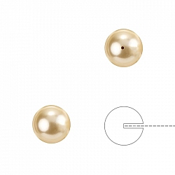 Swarovski 8mm Half Drilled Pearls Round Light Gold PK2