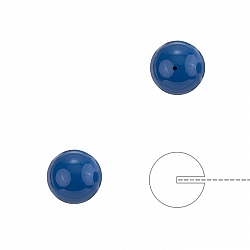 Swarovski 8mm Round Half Drilled Pearls Lapis Blue PK2