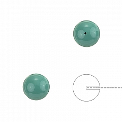 8mm Swarovski 5818 Round Half Drilled Pearls Jade - PK2