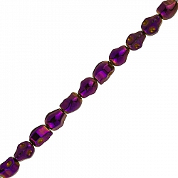 Hematite Skull Beads 10x8mm Metallic Purple 8" Strand