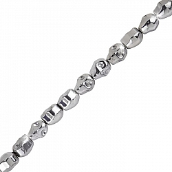 Hematite Skull Beads 10x8mm Metallic Silver 8" Strand