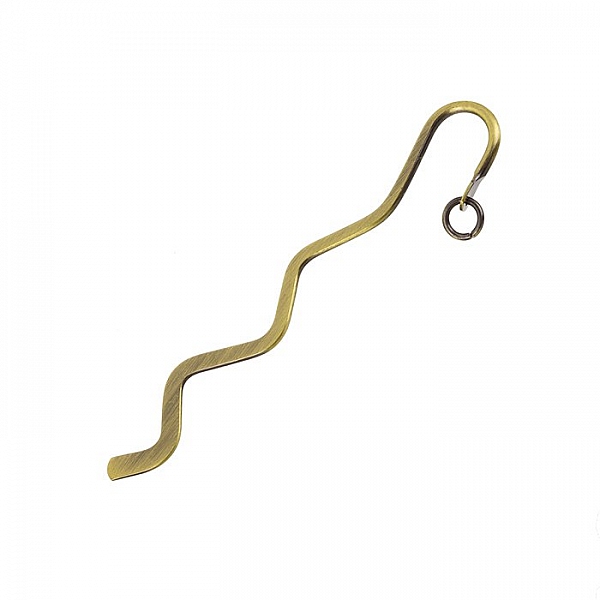 Swirl Style Metal Bookmark 85mm (Antique Bronze Colour)