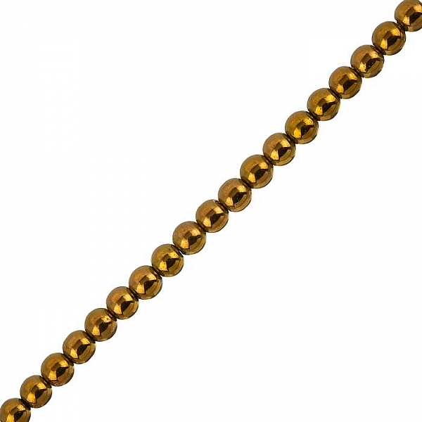 Red Copper Hematite Beads 6mm Semi-Precious 16" Strand
