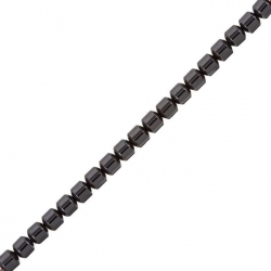5mm Hematite Beads Barrel Shape Semi-Precious 16" Strand
