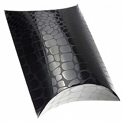 Black Crocodile Pattern Large Pillow Gift Box 14x13cm