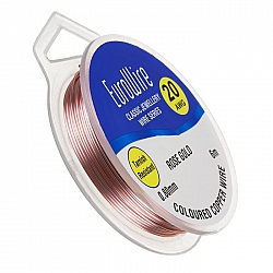 Copper Craft Wire Rose Gold 0.8mm 20 Gauge 6 Metre Reel