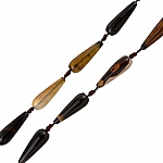 30mm Brown Agate Drop Beads Faceted Semi Precious Strand