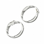 19mm Adjustable Silver Plated Ring Bases 5mm Wide (PK2)