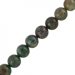 12mm Chrysocolla Beads Round Semi Precious - 15" Strand
