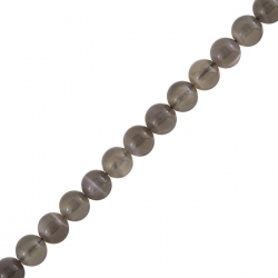 Black Moonstone Beads 8mm Semi-Precious Gem 7.5" Strand