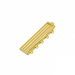 33mm 5 Hole Clasp For Delica Seed Beads (Gold Plated)