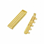 33mm 5 Hole Clasp For Delica Seed Beads (Gold Plated)