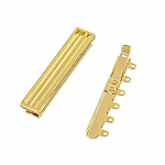 6 Hole Clasp Gold Plated For Delica Bead Weaving (38mm)