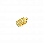 Gold Plated 2 Hole Clasp For Delica Bead Weaving - 13mm