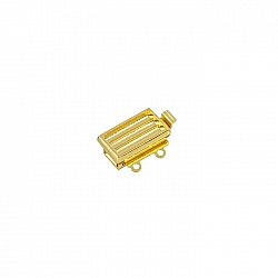 Gold Plated 2 Hole Clasp For Delica Bead Weaving - 13mm