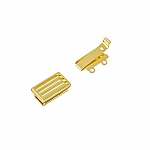 Gold Plated 2 Hole Clasp For Delica Bead Weaving - 13mm