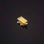 Gold Plated 2 Hole Clasp For Delica Bead Weaving - 13mm