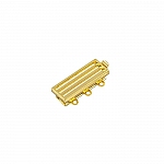 3 Hole Gold Plated Clasp For Delica Bead Weaving (20mm)