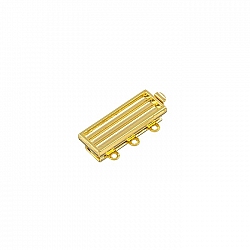 3 Hole Gold Plated Clasp For Delica Bead Weaving (20mm)