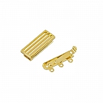 3 Hole Gold Plated Clasp For Delica Bead Weaving (20mm)
