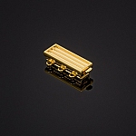 3 Hole Gold Plated Clasp For Delica Bead Weaving (20mm)