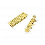 Gold Plated 4 Hole Clasp For Miyuki Delica Beads (26mm)