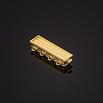 Gold Plated 4 Hole Clasp For Miyuki Delica Beads (26mm)