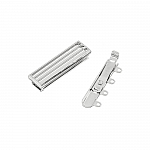 4 Hole Clasp For Delica Beads Multi-Strand Silver 26mm