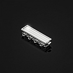 4 Hole Clasp For Delica Beads Multi-Strand Silver 26mm